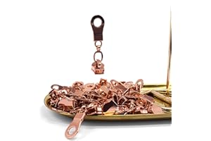 Sawoake Lot de 50 poignées en métal or rose #5 pour bobine de nylon pour sac à main, artisanat, couture, sac à main