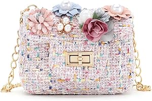 SUNNEE Little Girls Handbags Mini- Shoulder Bag with Mini Flap Bag Wallet Bag Crossbody Bag for Girls Kids Toddler Age 2-5 Years Old