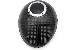 Acan Máscara soldado calamar, careta de disfraz de personaje, carnaval, halloween, cosplay, 25 x 20,5 cm, adultos, talla única, círculo