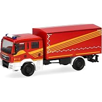 Herpa Modellauto Scania Crewcab CP28 Löschfahrzeug Feuerwehr Koblenz, Miniatur im Maßstab 1:87, Sammlerstück, Made in Germany, Modell aus Kunststoff