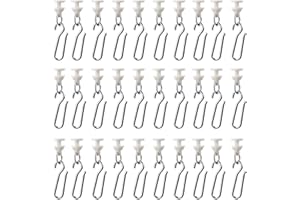CONNECTION 60 Rollos de Cortina para Riel Ganchos de Cortina Deslizantes 30 Unidades de Ganchos y 30 Piezas Deslizantes