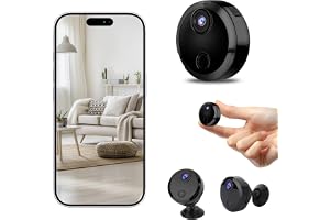 XAVURO Mini WiFi-kamera 1080P, trådlös inomhusövervakningskamera med rörelsedetektering och nattsyn, kamera för bil/hus/barn