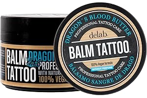 Balm Tattoo Dragon's Blood - Manteca vegana hidratante para durante y después de tatuarse, estrecha los poros para evitar que los colores se desvanezcan
