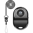 [Upgraded] Bluetooth 5.0 Remote Shutter for iPhone & Android Camera Wireless Remote Control Selfie Button for iPad iPod Tablet, HD Selfie Clicker for Photos & Videos (Black)