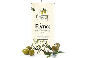 Extra Virgin Olive Oil - Cold Pressed & 100% Natural - Premium Greek Olive Oil, First Quality (5 Litres)