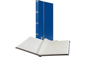 Leuchtturm 331235 Album per Collezionisti di francobolli - Stock-Book Basic - 32 Pagine Bianche DIN A4 - Non Imbottito, Copertina Blu