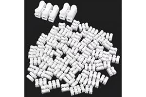 Leyrens 80 Piezas Conectores Cable Resorte, conector de terminal de clip, Conector de Cable Rápido, 50 piezas de CH2 y 30 piezas de CH3, Bloques de Terminales, para Conectar Tiras de Luz LED