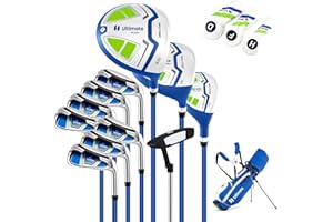 ‎COSTWAY COSTWAY komplettes Herren Golfschläger Set, 9/11/15 teilige Golfschlägersätze rechtshändig mit Golftasche & Regenhaube, Golfset mit Driver & Fairway & Hybrid & Eisen & Putter