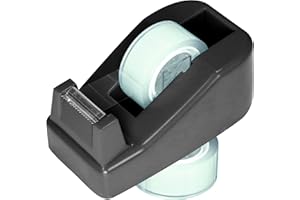 Kangaro K-750202 - Dispensador de cinta adhesiva (incluye 2 rollos de cinta adhesiva, varios colores)