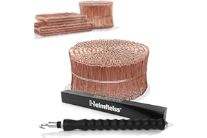 Heimfleiss® Torsadeuse + fil de fer recuit 1,0 x 100-160 mm (1000 pcs.) - Set de qualité torsadeuse fil de fer & fil de ligature - Fermeture de fil de fer Fil de fer à œillet