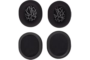 ELPRICO Profesjonalne Nauszniki do Słuchawek, Ulepszona Pianka z Pamięcią Kształtu o Wysokiej Elastyczności Nauszniki do SteelSeries Arctis 3, 5, 7(Czarne nauszniki z białym sitodrukiem)