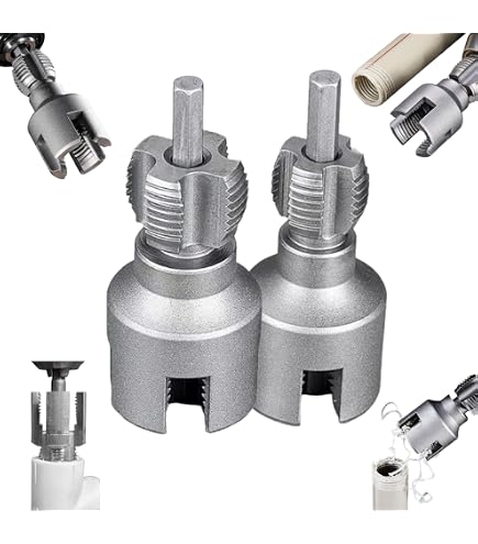 Kit De 3 Outils De Filetage Pour Tuyaux PVC/PPR - Tarauds Intérieur/extérieur 1/2", 3/4", 1" | Compatible Perceuse | Acier Carbone Haute Dureté