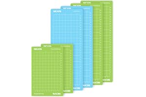NICAPA Ersatz-Lightgrip-Standardgrip-Schneidematte für Cricut Joy (4,5 x 6,5 Zoll, 4,5 x 12 Zoll, 6 Stück) klebend und klebrig rutschfeste flexible quadratische Gitterschnittmatten-Set Matten