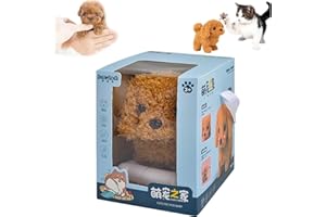 MIGEDY Milow Robot Puppy, Milow - Mon Chiot Robot réaliste, Chiot Robot Qui agit comme Un Vrai Chiot, Chien Jouet Qui Marche, Interactif(Brown)