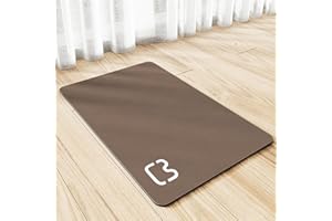 GIBZ Alfombrilla para Comedero Gato Tapete Mantel Individual Rectangular Simple Impermeable para Mascotas Marrón 50x70cm