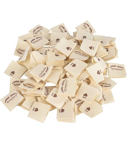 Étiquettes Vêtements Personnalisables En Coton - 50 Pièces, Taille 30x50mm, à Coudre, Lavables