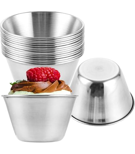 20 Stück Saucenschälchen Aus Edelstahl 304, 1,5 Oz / 45 Ml – Stapelbar, Spülmaschinenfest