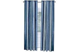 Achim Home Furnishings Curtain Weiches Fensterpaneel, Polyester-Mischgewebe, blau, W 50" x L 84" (1 Panels)