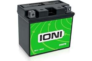 ‎IONI IONI ITZ7S 12V 6Ah AGM Batterie kompatibel mit YTZ7S / YTZ6S / MG7ZS versiegelt/wartungsfrei Motorradbatterie, 6Ah - kompatibel mit YTZ7S