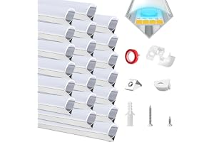 HOMMAND 20 x 1m LED aluminiumkanal, LED Kanal och diffusor för LED Remsa, LED Profil med ändkåpor monteringsclips och tejp, L