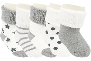Ateid Calcetines Invierno de Felpa para Bebés Paquete de 5