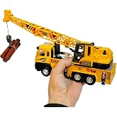 Oyuncak Sesli ve Işıklı Metal 1:28 &Ouml;l&ccedil;ek &Ccedil;ek Bırak İnşaat Ara&ccedil;ları Kapıları A&ccedil;ılabilen Die Cast Model İş Makinaları (Vin&ccedil;)
