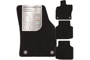 MAT10 – Auto-Fußmatten passend für Skoda Kodiaq (ab BJ 03/2017, 5-Sitzer, Typ NS+NV) aus Velours | 4-teiliges Automatten Set | langlebige Erstausrüsterqualität, Made in Germany