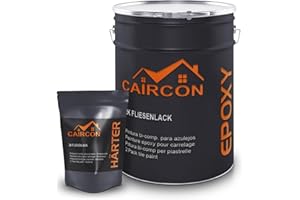 CAIRCON Peinture résine carrelage cuisine, salle de bain - sol et mur Blanc perlé - 2,5Kg