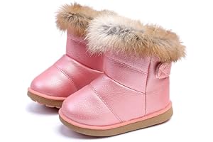 Vorgelen Bambine e Neonato Carino Stivali da Neve Morbide Fodera Calda Stivaletti Ragazze Inverno Scarponi da Sci all'aperto