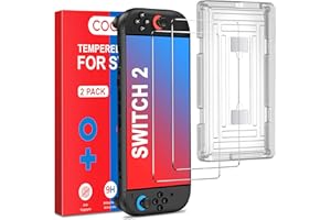 HASACOOL 2 Packs Screen Protector Compatible with N-Switch 2 Model 2025 with Tempered Glass Protection Film & Alignment Frame Tool - 9H Hardness,Crystal Clear,Anti-Scratch,without Air Bubbles