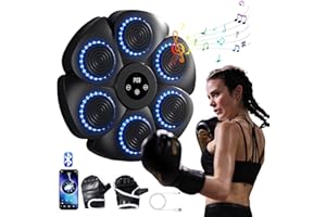 PZCC Machine à Boxe Musicale, 2024 Nouvelle Machine de Boxe Murale Intelligente -Bluetooth avec Gants de Boxe Adultes Enfants, 9 Le Mode de Vitesse et de décompte