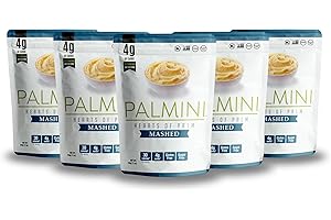 PALMINI Puré - Palmito – Bajo en calorías – Bajo en carbohidratos – Keto - Vegano – Libre de OGM – Libre de Gluten – Sin azúcar – 338g | (Pack de 6 unidades)