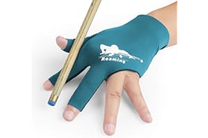 ROAMING Quick-Dry Breathable Billiard Pool Gloves, Shooters Carom Snooker Cue Sport Glove Fits on Left or Right Hand Option