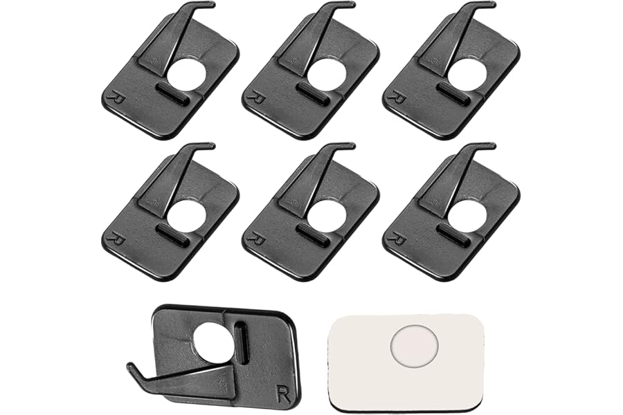 Sliverdew 6pcs Plastic Arrow Rest Black Recurve Bow Arrow Rest with Adhesive Back Archery Arrow Rest Hunting Shooting Targeting Accessory for Right Hand