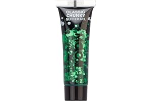 Gel with classic coarse-grained glitter by Moon Glitter - 12 ml - green - glitter face paint