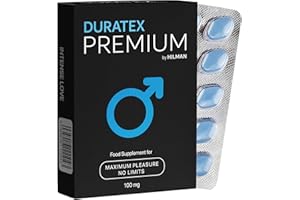 HILMAN DURATEX Premium | Blue 10 Tablets | Ultra Strong 100mg | Enhanced Stamina Firm Performance | Herbal Food Supplement | Fast Acting | Ginseng | Energy and Stamina Support | Made in UK