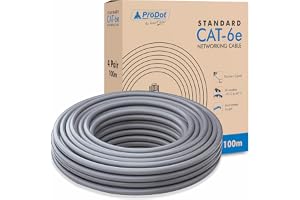 ProDot Cat 6e 100 Meter Ethernet Cable/Lan Cable/Network Cable I High Speed 250MHZ I Weatherproof/UV Resistant I RJ45 Lan Cable I -10° To 60° Weather I Solid Conductor I 4 Pair Without Connector