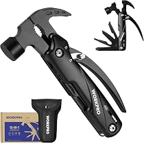 Multper Pinza Multiuso, Idee Regalo Uomo Compleanno, Multitool Gadget Utili con Coltello di Damasco, Forbici e Testa Cacciavite, Regalo Anniversario per Lui, Regali di Natale, Idee Regalo Uomo Natale