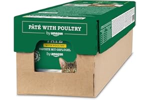 by Amazon Cibo per gatti, pâté con pollame, 100 g, confezione da 16
