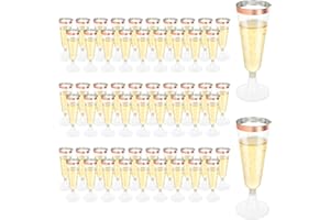 JMIATRY 100 copas de champán de plástico, 160 ml, reutilizables