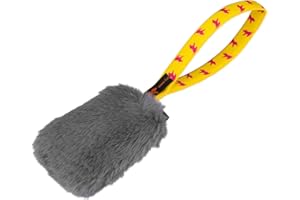 Tug-E-Nuff Couineur de Poche en Fausse Fourrure de Lapin | Jouet à Tirer Durable pour Chien | Tug Chien idéal pour Le Dressage interactif de Chien | Boudin mordant Chien fabriqué en Fausse Fourrure