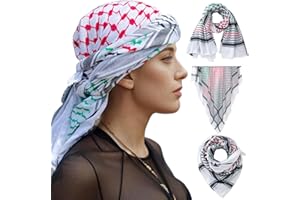 HEMORE Palestine Buff, 54x54en Bufanda palestina transpirable, Keffiyeh palestino, bufanda desértica, bufanda de cuello de la cabeza del Medio Oriente, envoltura árabe Shemagh para hombres mujeres