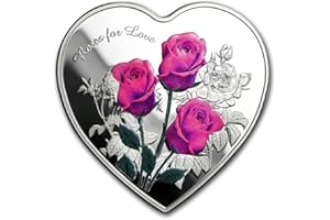 QUEAMBLER Pièce de monnaie romantique en forme de cœur avec inscription « I Love You »