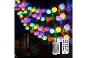 Useber Luci Fatate,100 LED Luci delle corde con Spina ed Telecomando per Interno ed Esterno,8 Modalità di Llluminazione per Camera da letto, Giardino, Matrimonio, Balcone, Natalizie Decorazioni