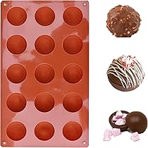 Moule à Chocolat En Silicone - 28 Cavités Demi-sphères 31 Mm - Pour Boules De Noël, Mousses, Décoration De Gâteaux