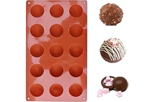 duoyif Stampo In Silicone a Semisfera Da 15Cavità Ø4Cm Stampi Per Cioccolato Semi-Sfera Stampo Per Torta Semicerchio Stampi Da Forno Per Palla Di Cioccolato Torta Rotonda Gelatina Mousse a Cupola