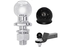 LOEPENLE Bola de Enganche de Remolque, 50 mm, 3,5 t, diámetro de 22 mm, Cabezal de Bola, rótula de Bola para Tractor, Bola de Remolque y riel de Cultivo, K50 para Carril de Cultivo de hasta 3,5 toneladas