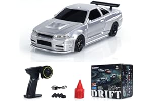 wheelfun 1/43 Drift Race Car Coche de juguete teledirigido 4WD Neumático Cono de Conducción de Tráfico RTR