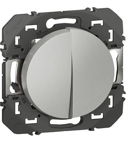 Plaque De Finition Dooxie Carrée – 1 Poste, Blanc Et Chrome, Pour Prises Et Interrupteurs