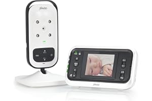 Alecto DVM75 Babyphone mit Kamera - mit Nachtsicht - Indoor Babyphone mit Alarm und 2,4-Zoll-Bildschirm - Weiß/Grau